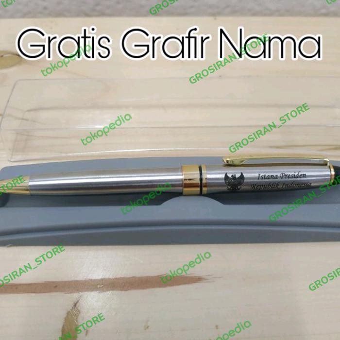 

PULPEN PARKER ISTANA PRESIDEN CUSTOM LOGO NAMA GRAFIR KADO SOUVENIR PT