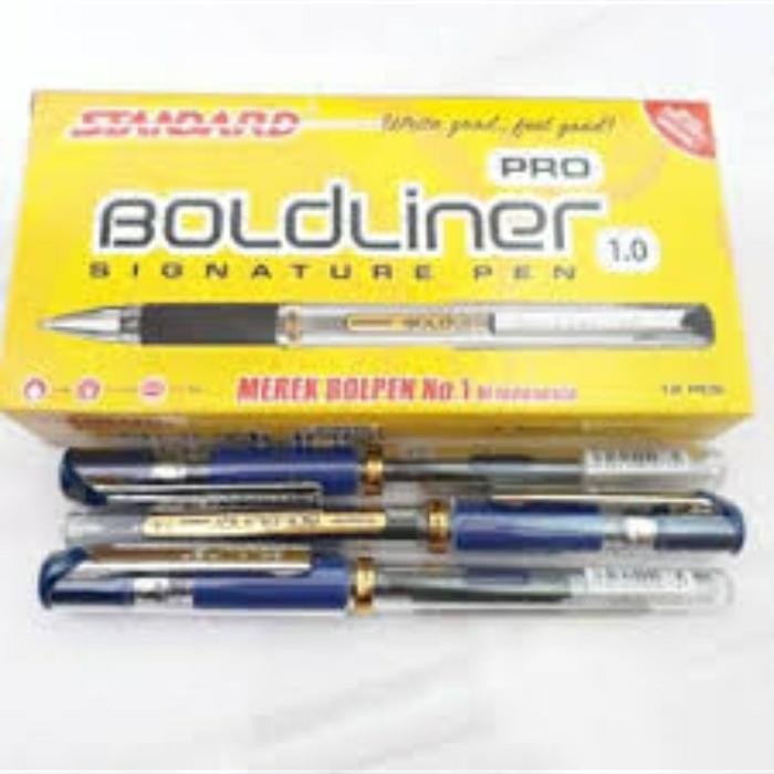 

PULPEN PEN BOLDLINER PRO STANDARD 1.0 MM ( 1BOX ISI 12 PCS )
