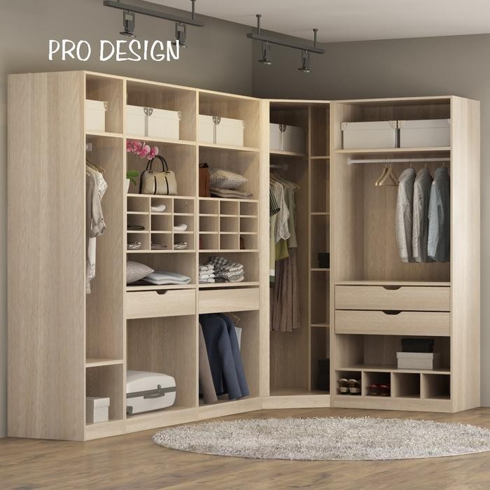 Pro Design Abacus Lemari Modular / Lemari Custom Warna Oak Terang