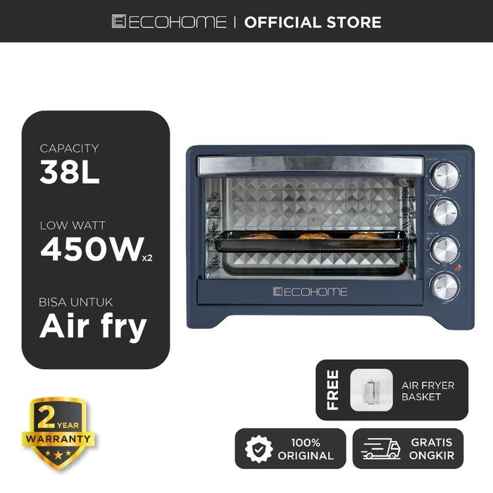 ECOHOME Electric Oven Low Watt Platinum EOP-888 Oven Listrik