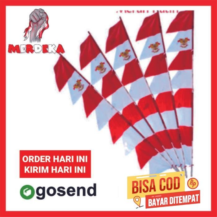 

(Allthebest) Bendera umbul umbul 2,8 meter merah putih garuda 8 mata - Garuda Stand