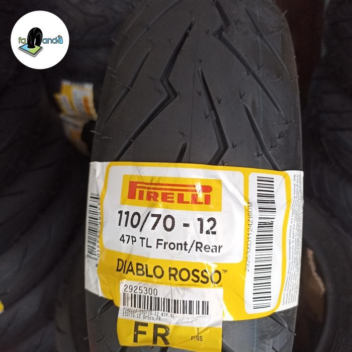 BAN PIRELLI DIABLO ROSSO SCOOTER 110/70-R12 VESPA SPRINT