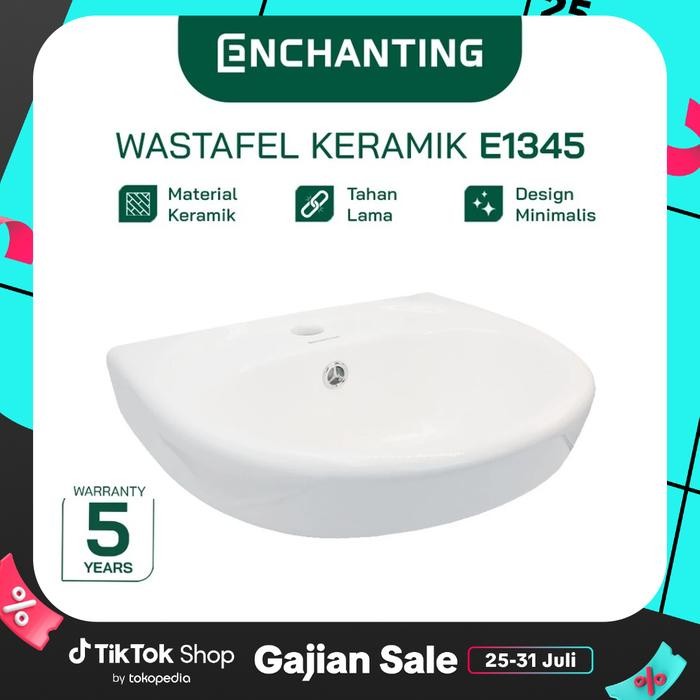 Toto - Wastafel Keramik Cuci Tangan Europe Enchanting E1345