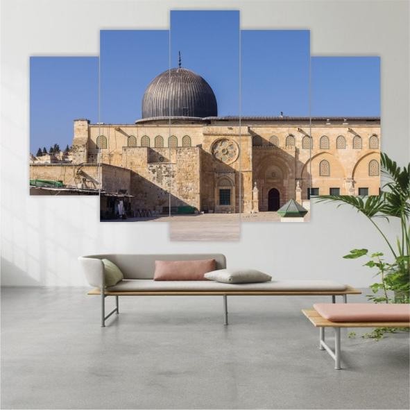 Hiasan Dinding - Ka'Bah-Masjid Nabawi-Masjidil Aqsa-Kubah Shakhrah