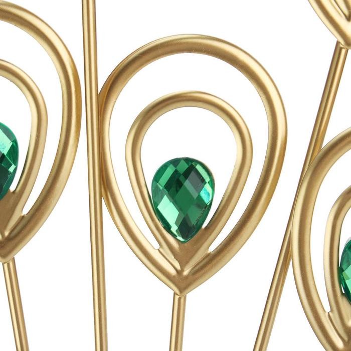 Jam Dinding 3D Diamond Peacock 53X53Cm Metal Luxury Wall Clock, Dekorasi Living Room Mewah