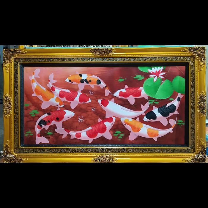 Lukisan Ikan Koi 9 Ekor