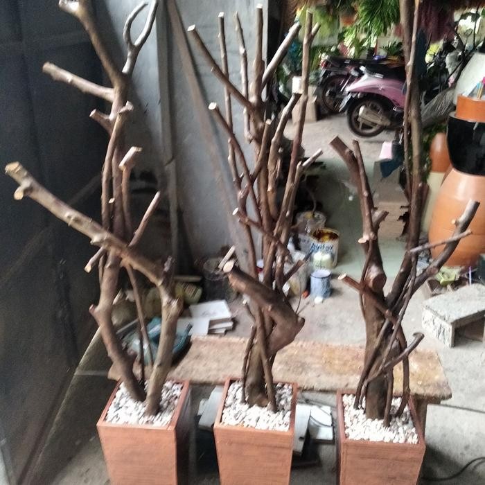 Batang Kayu Jambu+PotBahan Pohon Artificial Murah