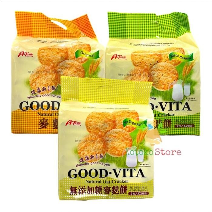

4ZMI A-Taste Good Vita Oat Crackers Sugar Free / Biskuit Silang 380Gr