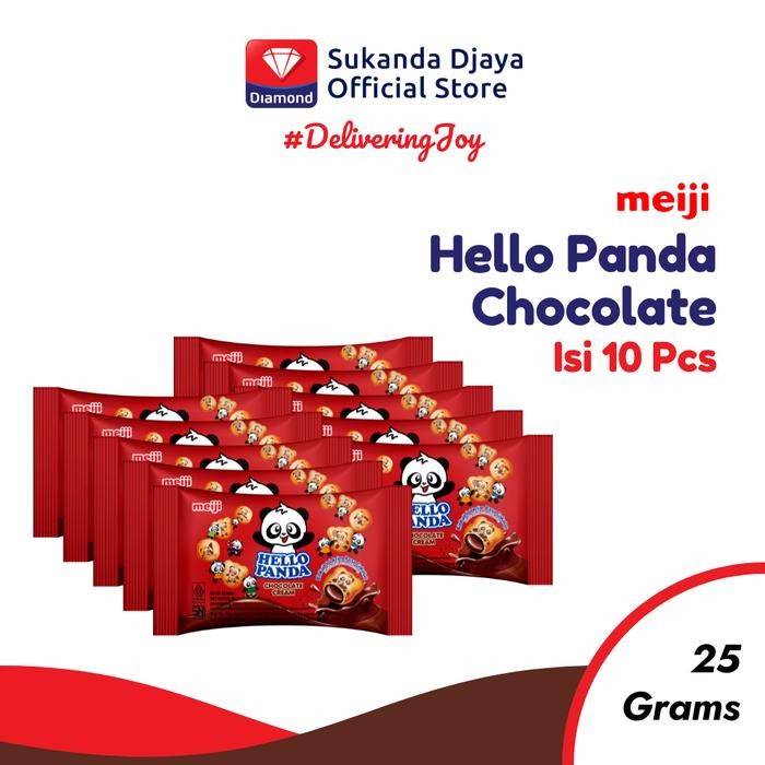 

4ZMI Meiji Hello Panda Biskuit Chocolate Biskuit 25 Gr [Isi 10 Pcs]