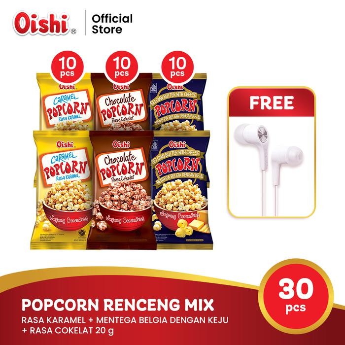 

4ZMI Oishi Popcorn Renceng Mix Variants [20 Gr X 30 Pcs] Free Headset