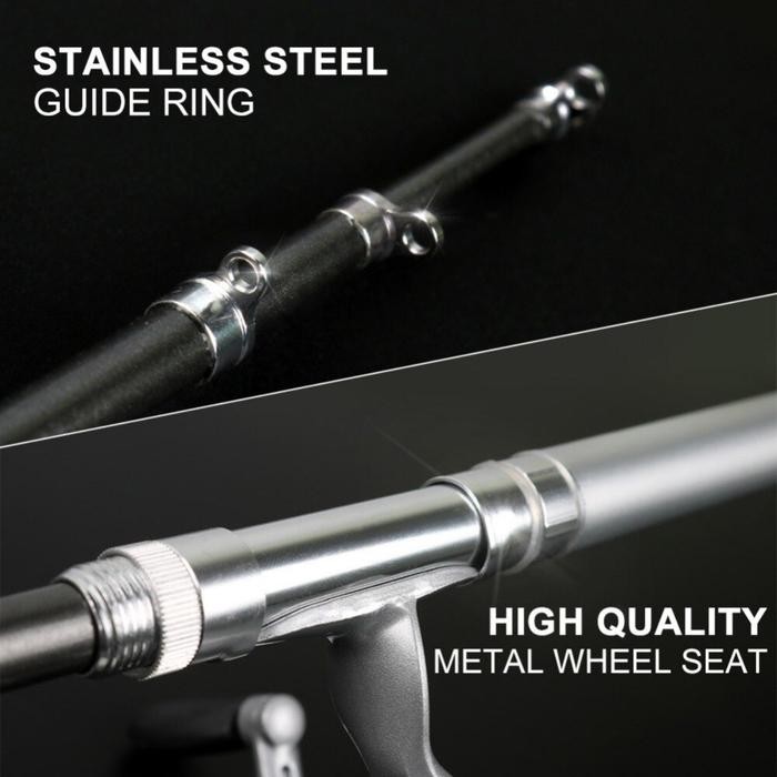 Sougayilang Set Pancingan Pulpen Aluminium Alloy Pocket Pen Shape Joran Udang Pancingan Set Lengkap