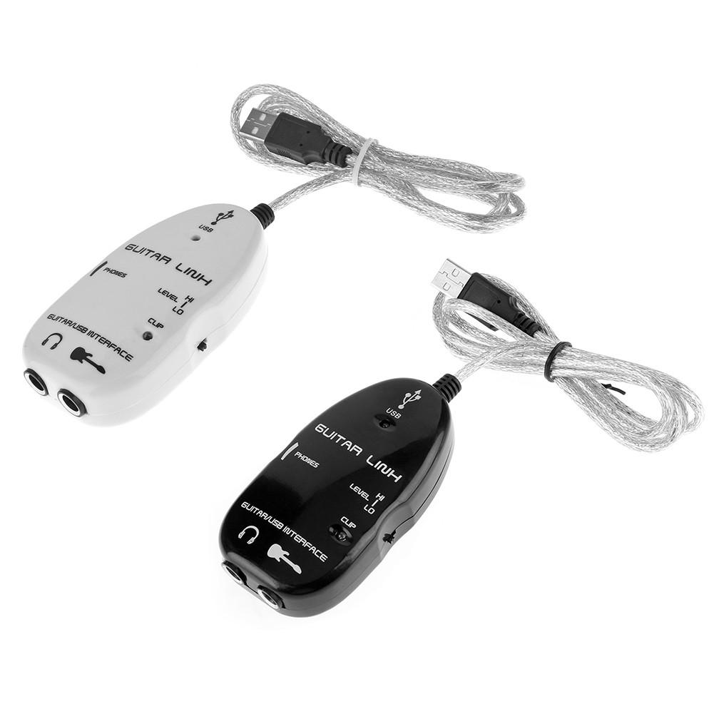 Electric Guitar Cable Audio USB Link Interface Adapter For PC Guitar