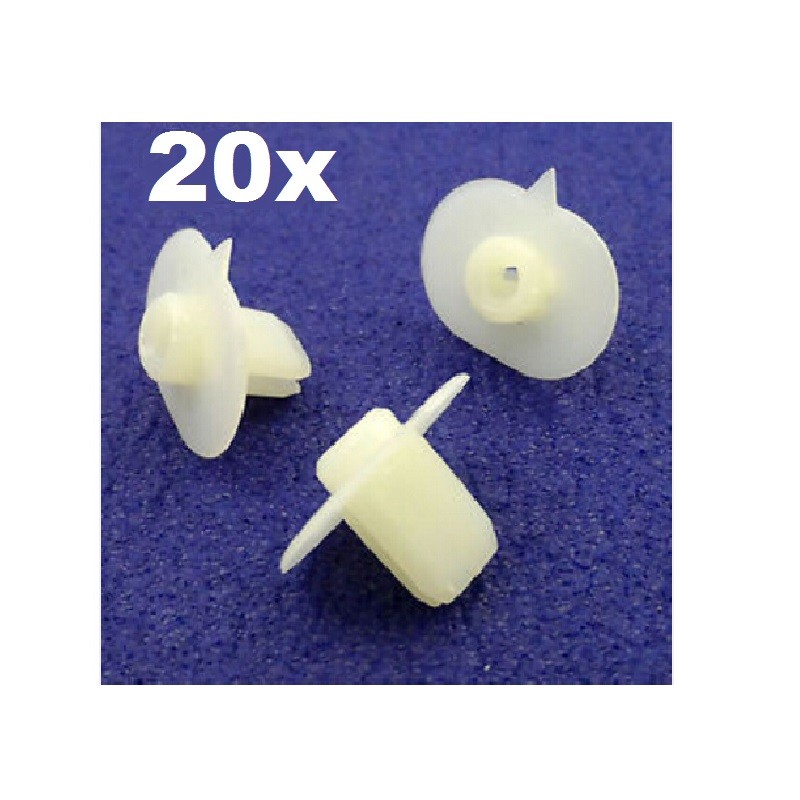 20x For Honda Bumper to Wing Mounting Plastic Grommet Nut for Screws