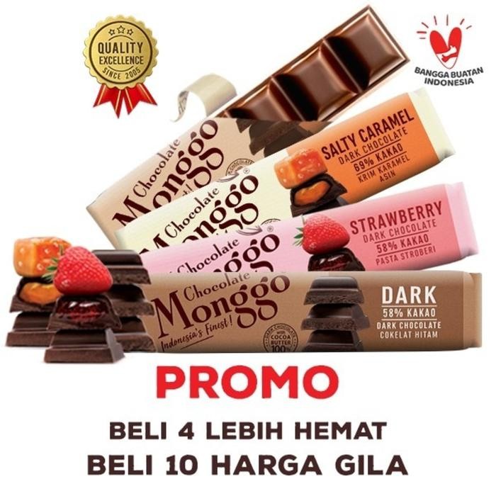 

IOI2 Chocolate Monggo Bar 40G Collection 13 Cokelat Flavors Coklat Sehat
