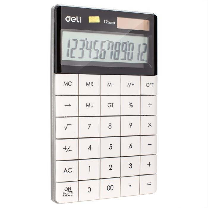 

DELI E1589 WHITE CALCULATOR/KALKULATOR-MODERN CALCULATOR 12-DIGIT