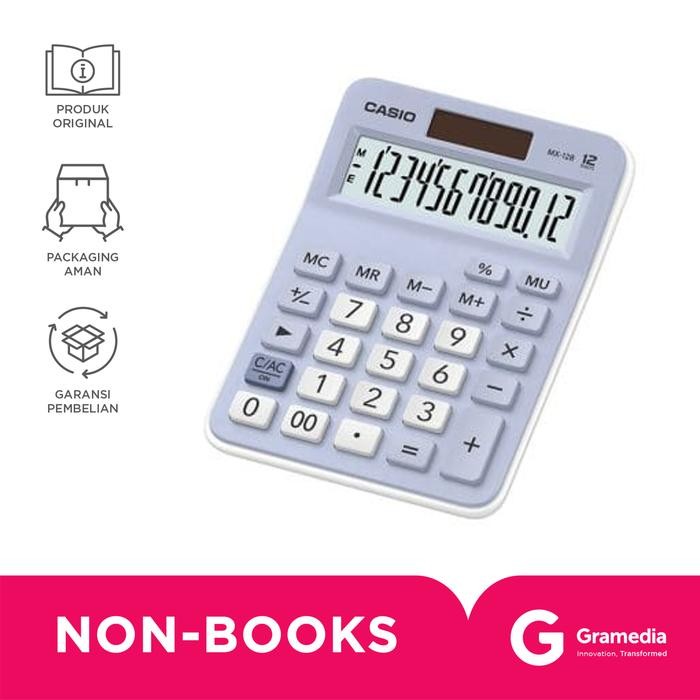 

KALKULATOR CASIO PRAKTIS TIPE MEJA MINI MX-12B BLUE