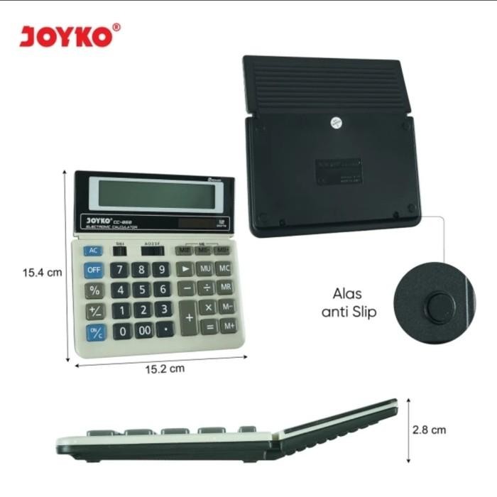 

JOYKO CC 868 CALCULATOR 12 DIGIT / KALKULATOR CEK ULANG CC868 ORI