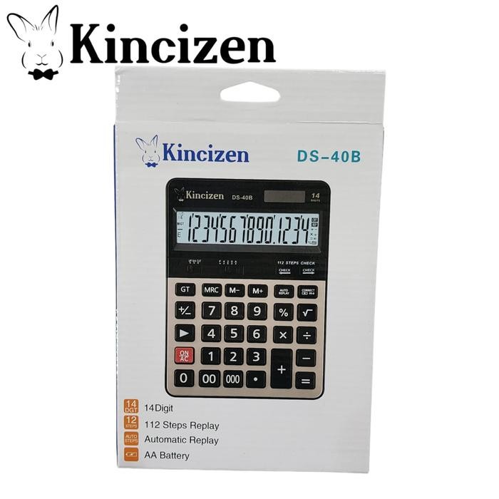 

KINCIZEN KALKULATOR 14 DIGIT DS-40B DUAL POWER SOLAR AKTIF