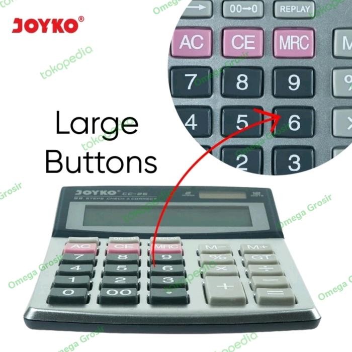 

CALCULATOR KALKULATOR JOYKO CC-26 12 DIGITS CHECK CORRECT