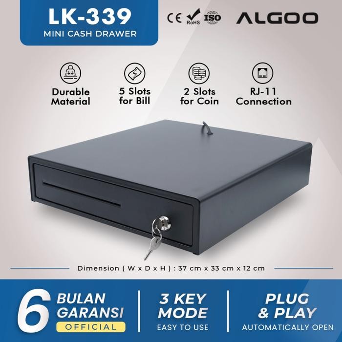 

ALGOO LK-339 CASH DRAWER LACI KASIR PENYIMPANAN UANG