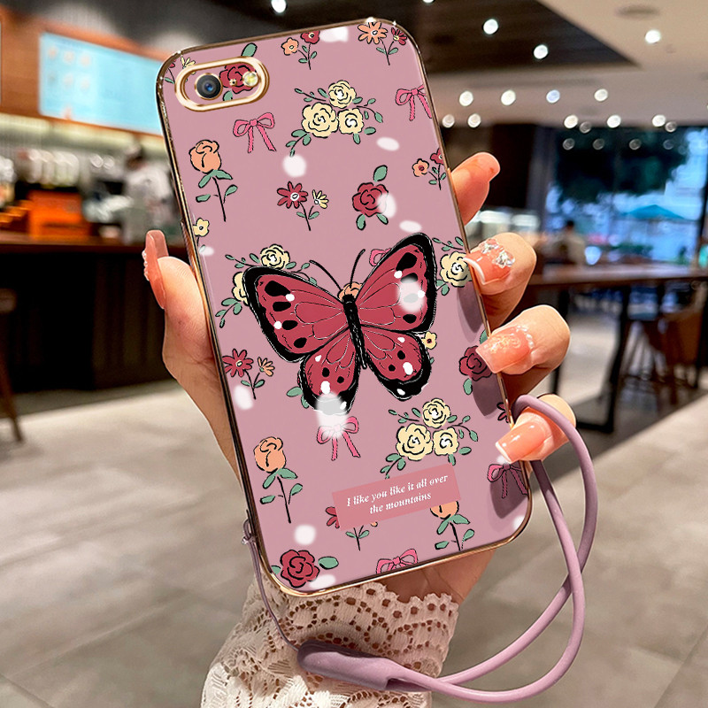Casing Hp Untuk OPPO A39 A57 2016 A57T Case Casing Bunga Mawar HP Cesing Silikon Softcase disepuh ta