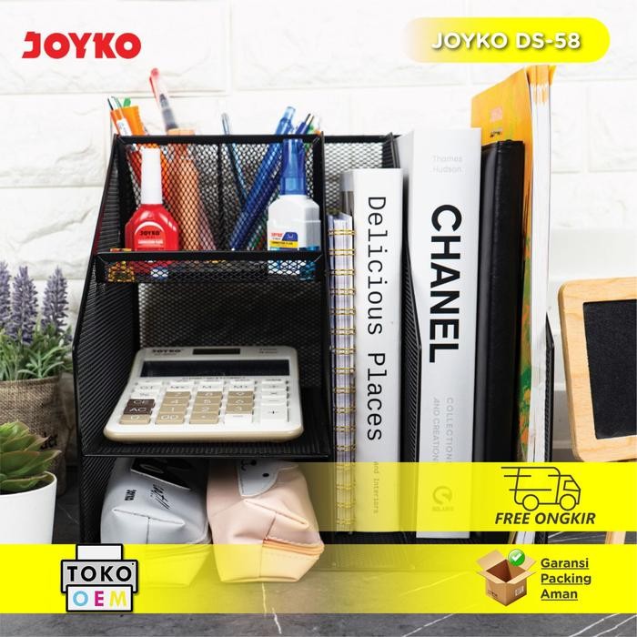 

Joyko Desk Set Tempat Alat Tulis Jaring Metal Pen Holder Organizer Meja Kantor Ds-58