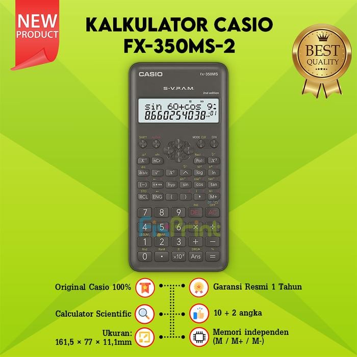 

Kalkulator Casio Fx-350Ms 2 Calculator Scientific Ilmiah New Original