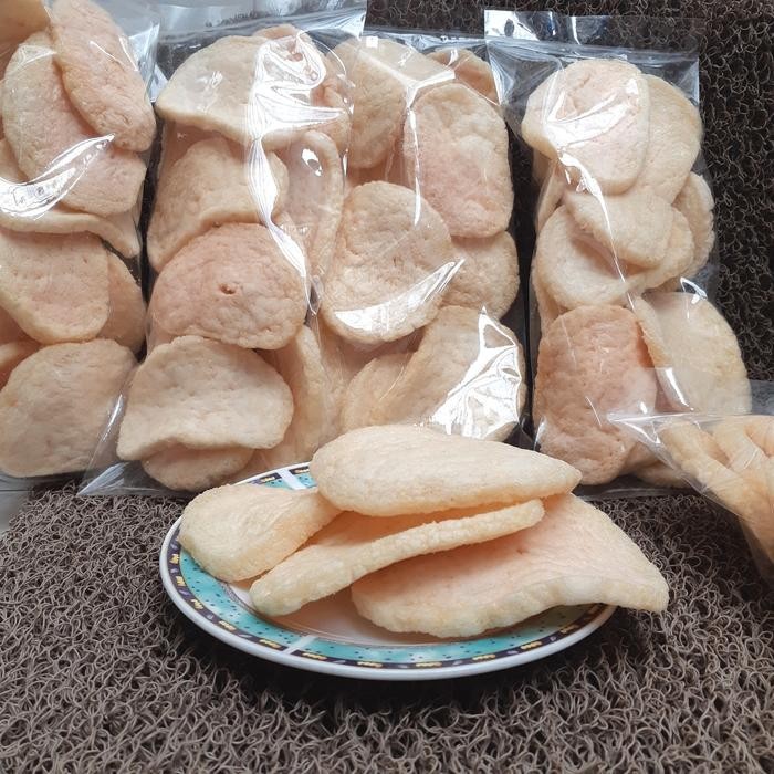 

3YC3 Kerupuk Kemplang Udang Goreng Khas Bangka Food Snack Krupuk Makanan Kering