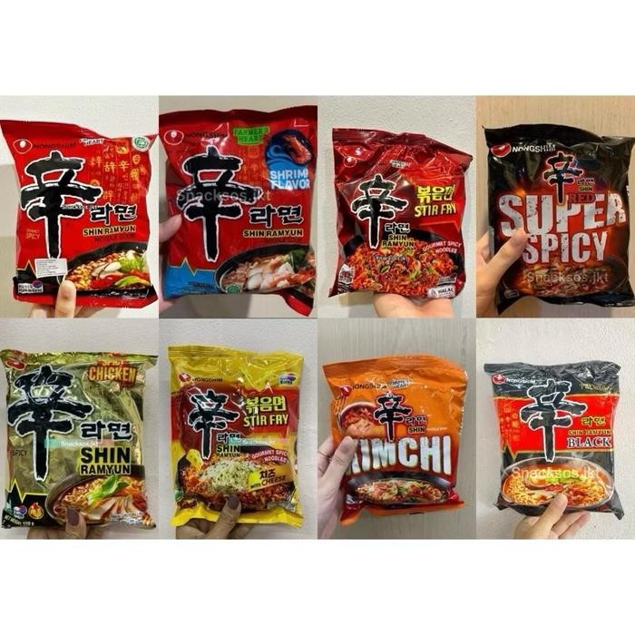 

H48Y Nongshim Shin Ramyun Ramyeon Spicy Mushroom / Black Shin Ramyun Premium / Kimchi /
