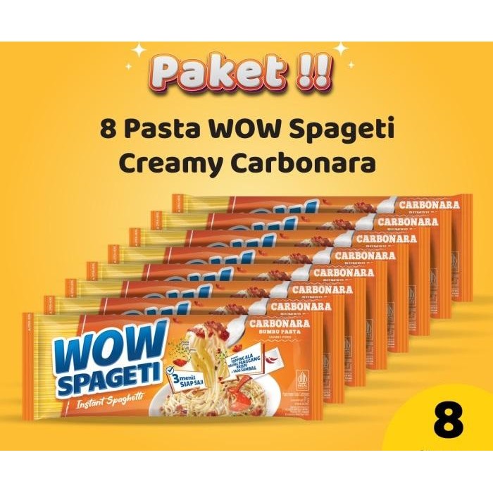 

H48Y Paket 8 Pasta Wow Spageti Creamy Carbonara