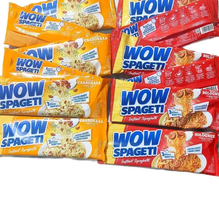 

H48Y Wow Mie Spageti Carbonara & Bolgonese 84G