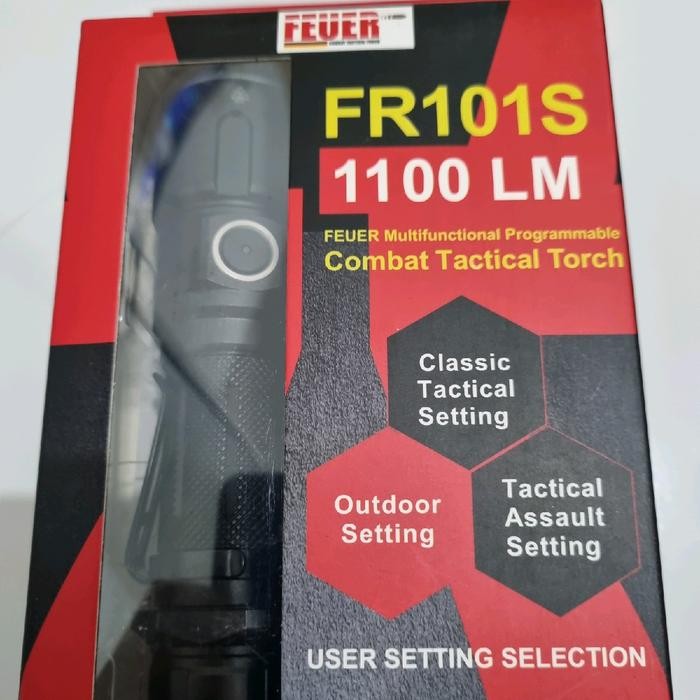 Termurah Feuer FR101S 1100LM Tactical Flashlight Not Klarus XT11S