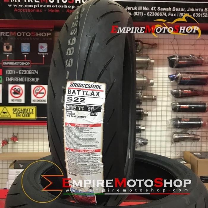 Ban Battlax S22 Ukuran 160 / 60 -17 Ninja 250 Fi Cbr250Rr R25 R15