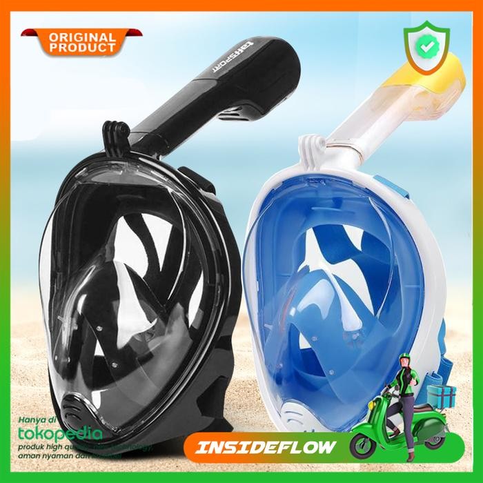 Masker Snorkeling Kacamata Renang Snorkling Full Face Snorkel Mask