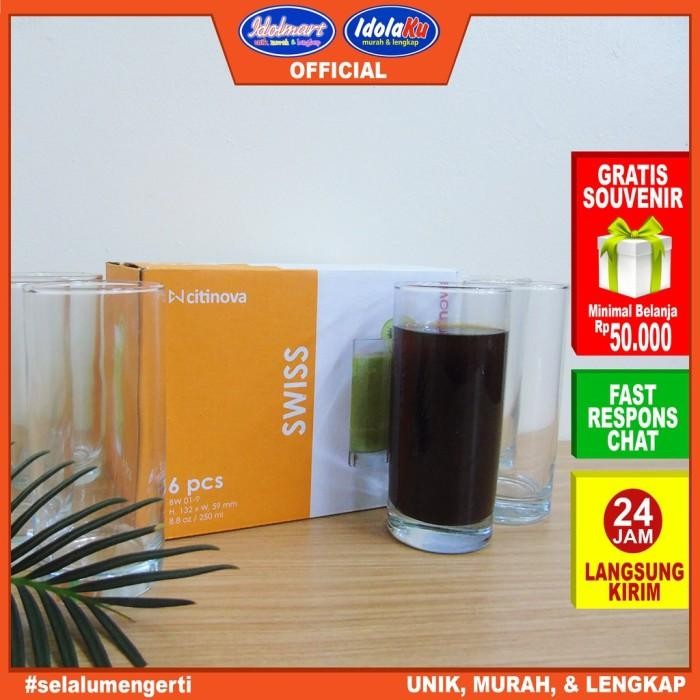 IDOLMART Citinova Gelas Swiss isi 6 Gelas Set Isi 6 Gelas Kado