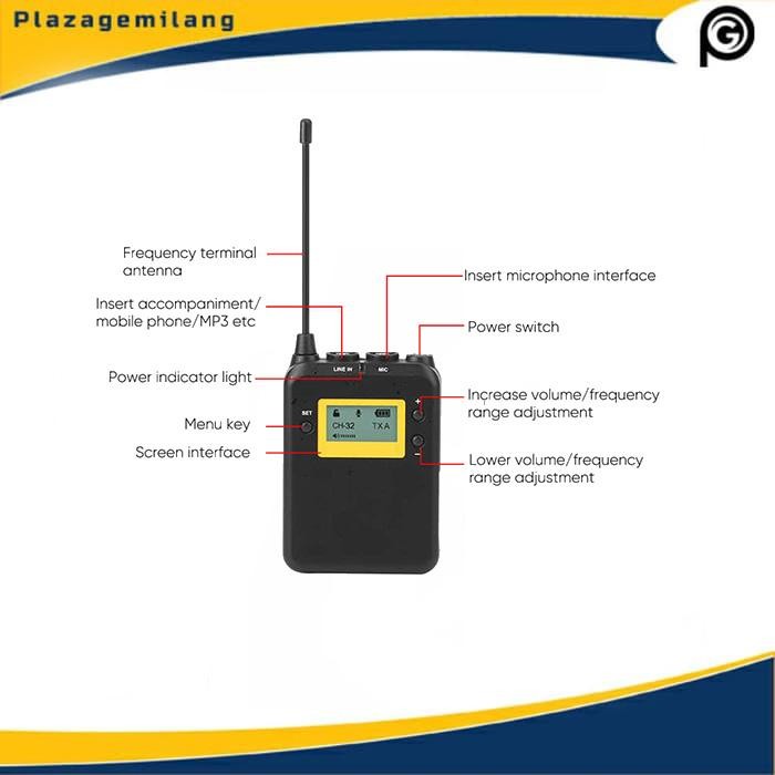 Crophone Clip On Lensgo Lwm-328C Double Wireless Lavalier