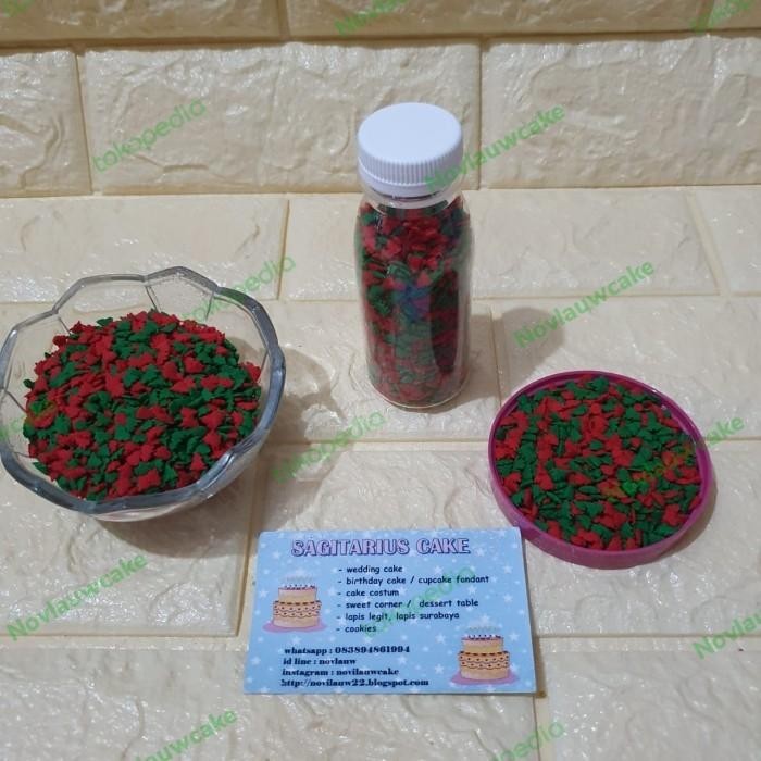 

sprinkle sugar pohon natal /sprinkle christmas tree hiasan kue