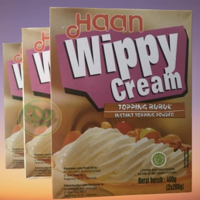 

haan whippy cream 400gr instant topping powder