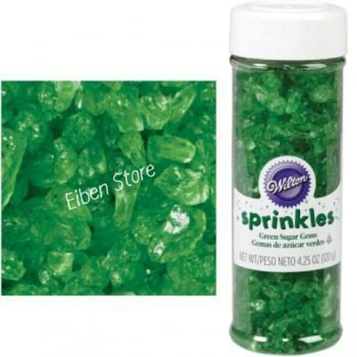 

Wilton Sugar Gems Green / Gula2 Dekorasi Kue Warna Hijau - Btl 4,25oz