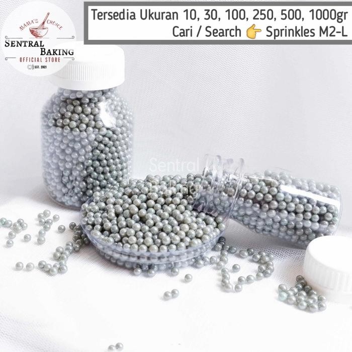 

Sprinkle Kue Mutiara Silver 4mm 1000gr (M2-L) / Springkel Pearl Perak