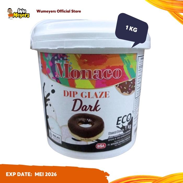 

Monaco Dip Glaze Dark Eco Selai Topping Monaco 1kg