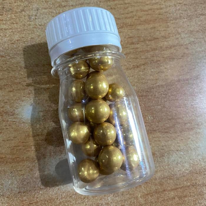 

Pearl sprinkle Gold 20 gr bottle / 1 cm hiasan kue bentuk mutiara