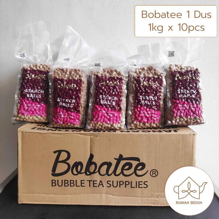 

Bobatee 1 Karton isi 1Kg x 10 - 1 Dus Pearl Boba Mutiara Topping Minuman
