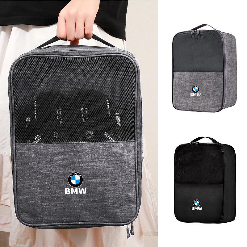 IMPORT CAR LOGO SHOE ORGANISER TRAVEL PORTABLE SHOE BAG SHOE STORAGE BAG CAR INTERIORS FOR BMW E46