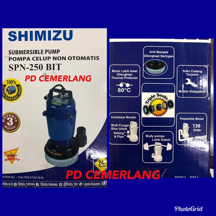 Pompa sirkulasi shimizu kolam ikan