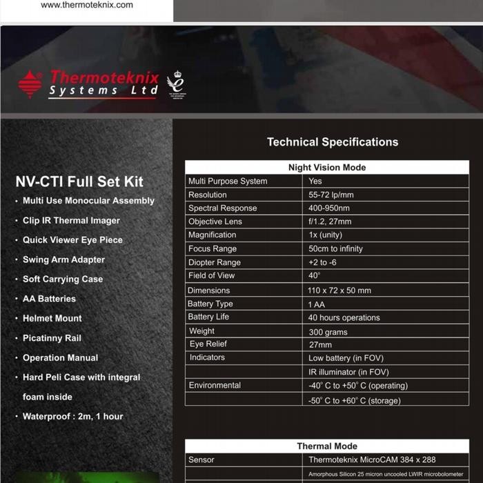 Termurah thermoteknix night vision monocular and thermal