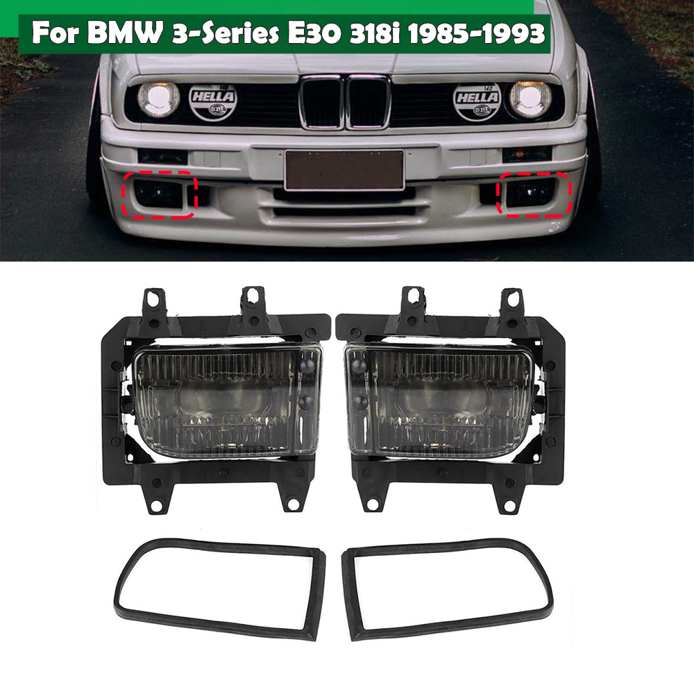 A Pair Front Bumper Fog Light Car Fog Lamp Assembly For BMW E30