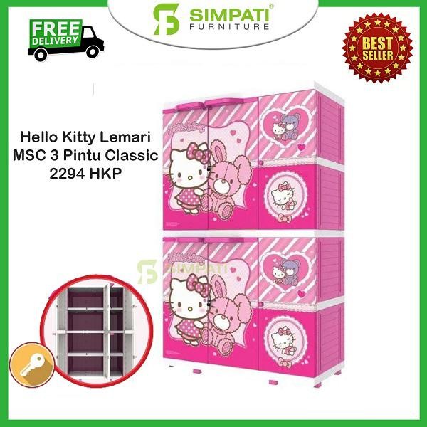Lemari Plastik 3 Pintu Hello Kitty
