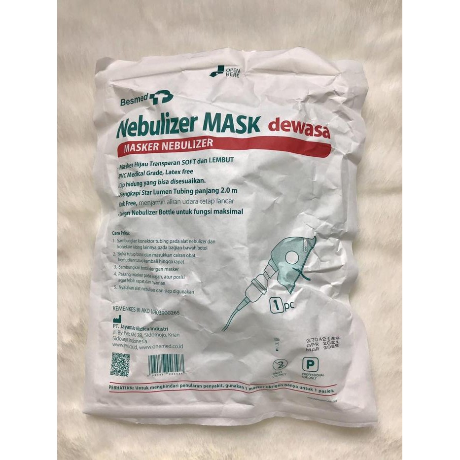 JTTOP" BESMED - NEBULIZER MASK DEWASA / MASKER NEBULIZER DEWASA / NEBU MASK