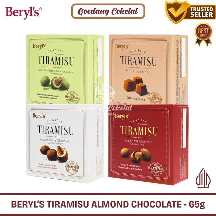 

BERYL'S CLASSIC TIRAMISU ALMOND GREEN TEA MILK WHITE CHOCOLATE 65G BERYLS COKLAT COKELAT MALAYSIA